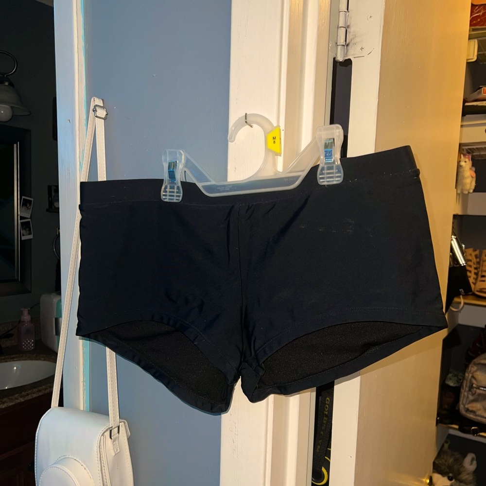 Black booty shorts